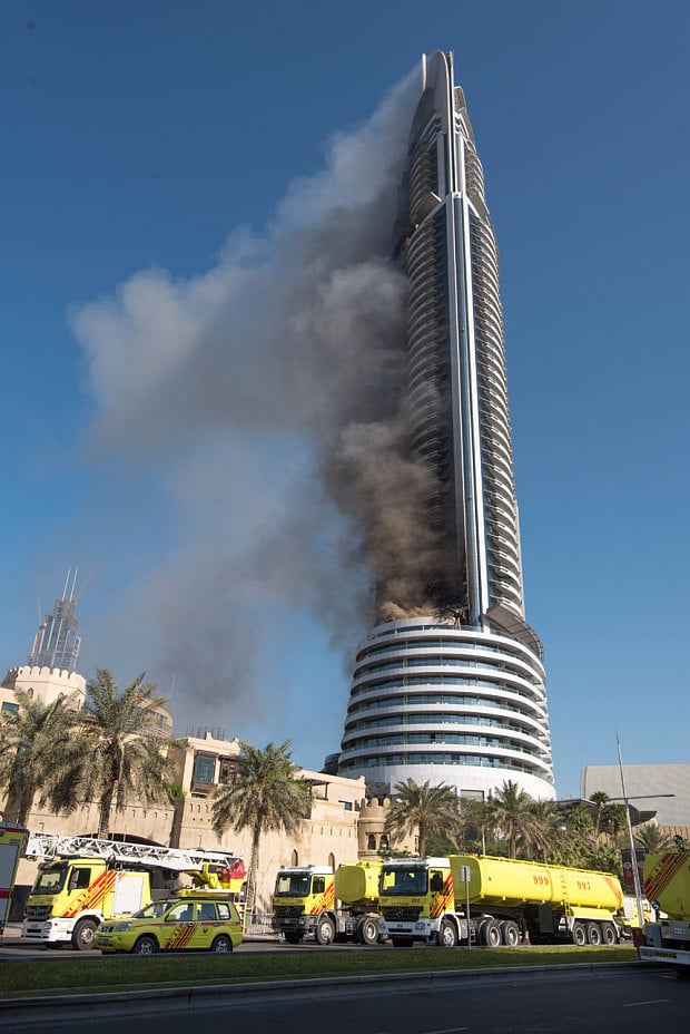 Dubai Adress Hotel  Fire
